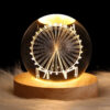 Crystal Ball Lamp Fantasy Night Light Ferris Wheel
