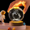 Crystal Ball Lamp Fantasy Night Light Heart & Whale
