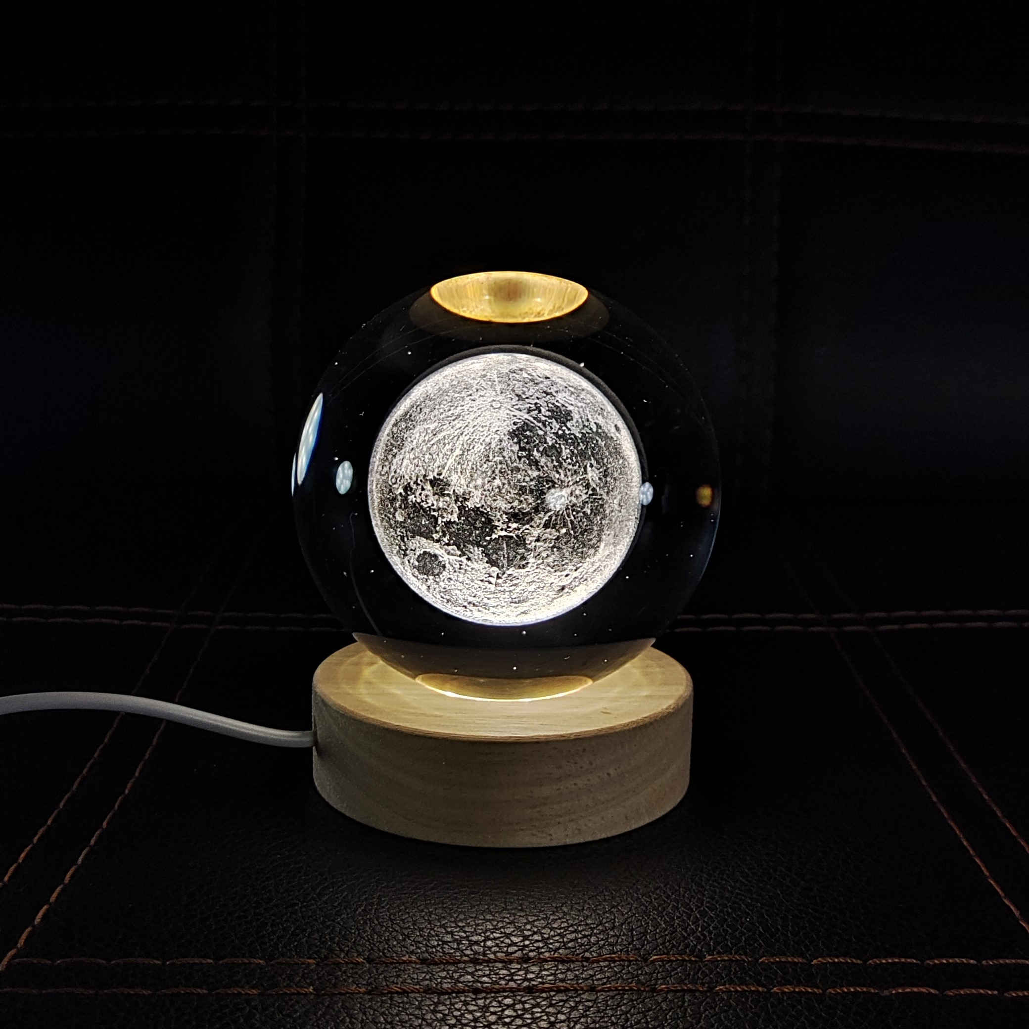 Crystal Ball Lamp Space Night Light Moon