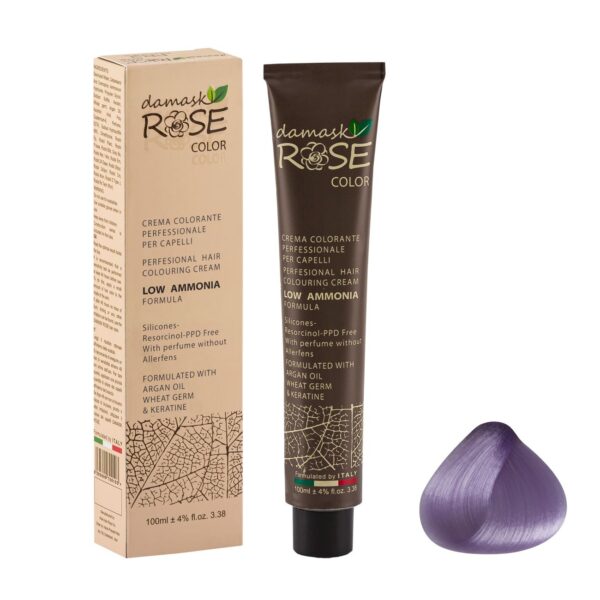Damask Rose Hair Color PR21, 100ml  Wild Orchid Purple Shade – Long Lasting with Nourishing Care