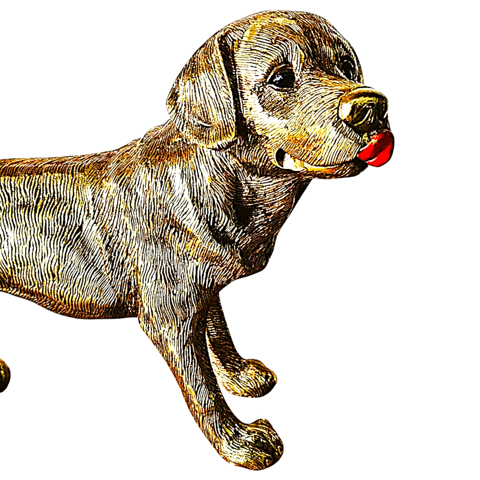 Decorative Brass Dog Figurine – Elegant Decorative Sculpture
