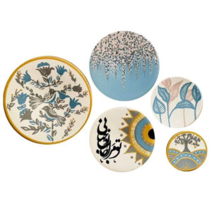 Decorative Pottery Plate – Perfect  for Wall Display, Set of 5