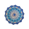 Persian Minakari Decorative Copper Plate - Hand-Painted with Intricate Blue Floral