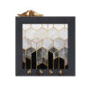 Decorative Wall Key Holder with Marbel Deign in Black