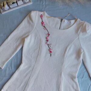 Elegantly Embroidered Women’s Shirt in White Handcrafted with Timeless Detail