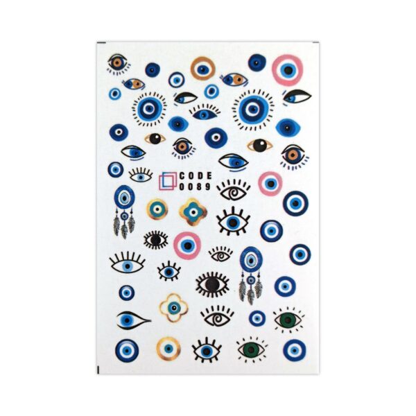 Evil Eye Nail Stickers Fashionable Designs for Strength, Protection, and Style