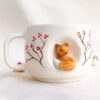 Fantasy Ceramic Mug Fox Model Charming Drinkware for Animal Lovers