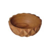 Geometric Wooden Bowl Handctafted Made of Beech Wood
