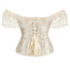 Bustier Corset – Perfect for Party with Floral Design in Milky