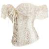 Bustier Corset – Perfect for Party with Floral Design in Milky