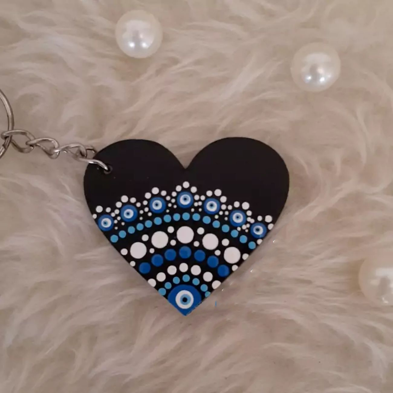 Handcrafted Evil Eye Keychain Unique Decorative Charm for Spiritual Protection