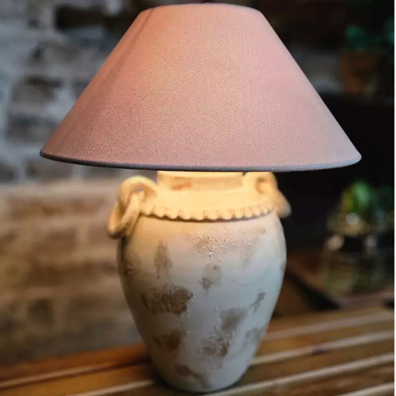 Handcrafted Patina-Finished Hoop Lamp with Unique Design and Exceptional Quality