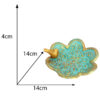 Handcrafted Pottery Incense Holder – Bird & Flower Design in Turquoise