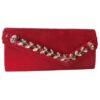 Hand Beaded Clutch Bag in Red Color - A Touch of Luxury & Beauty