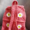 Handmade Crochet Bag Flower Design for Kids in Pink Color - Stylish and Cute