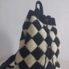 Handmade Crochet Bag Tunisian Style Black and White – Perfect Personalized Accessory