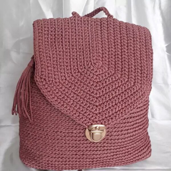 Handmade Crochet Bag –  in Peach Color Functional & Fashionable Design