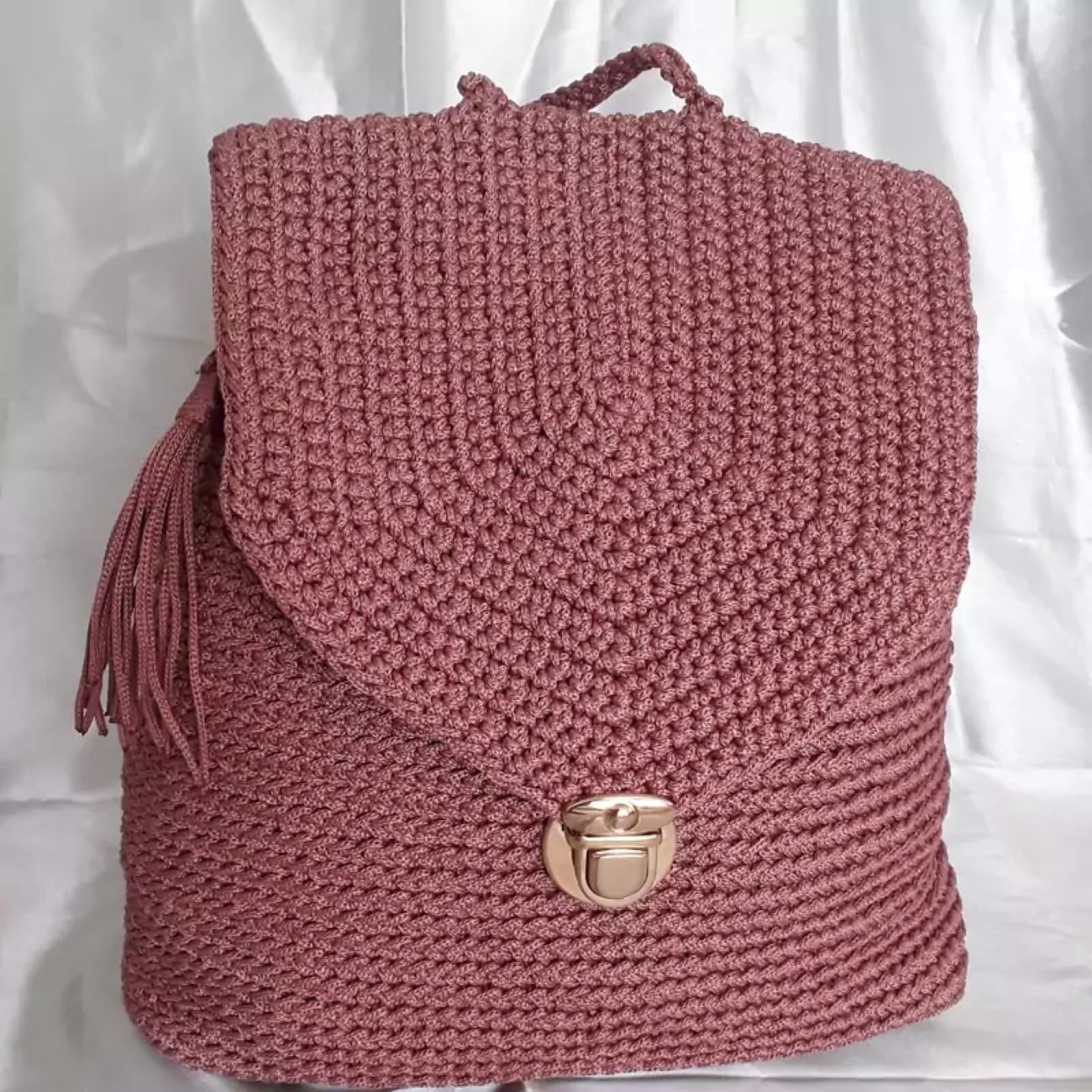 Handmade Crochet Bag – in Peach Color Functional & Fashionable Design