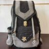 Handmade Crochet Casual Backpack - Stylish & Durable in Gray