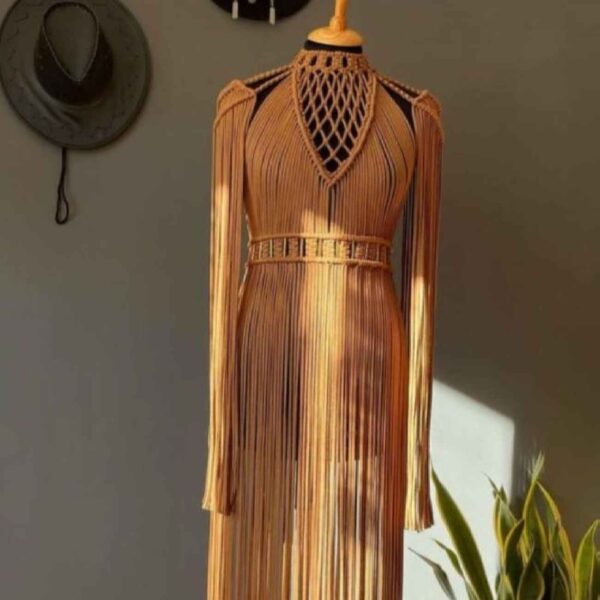 Handwoven Macrame Dress – Breathable & Perfect for Warm Weather