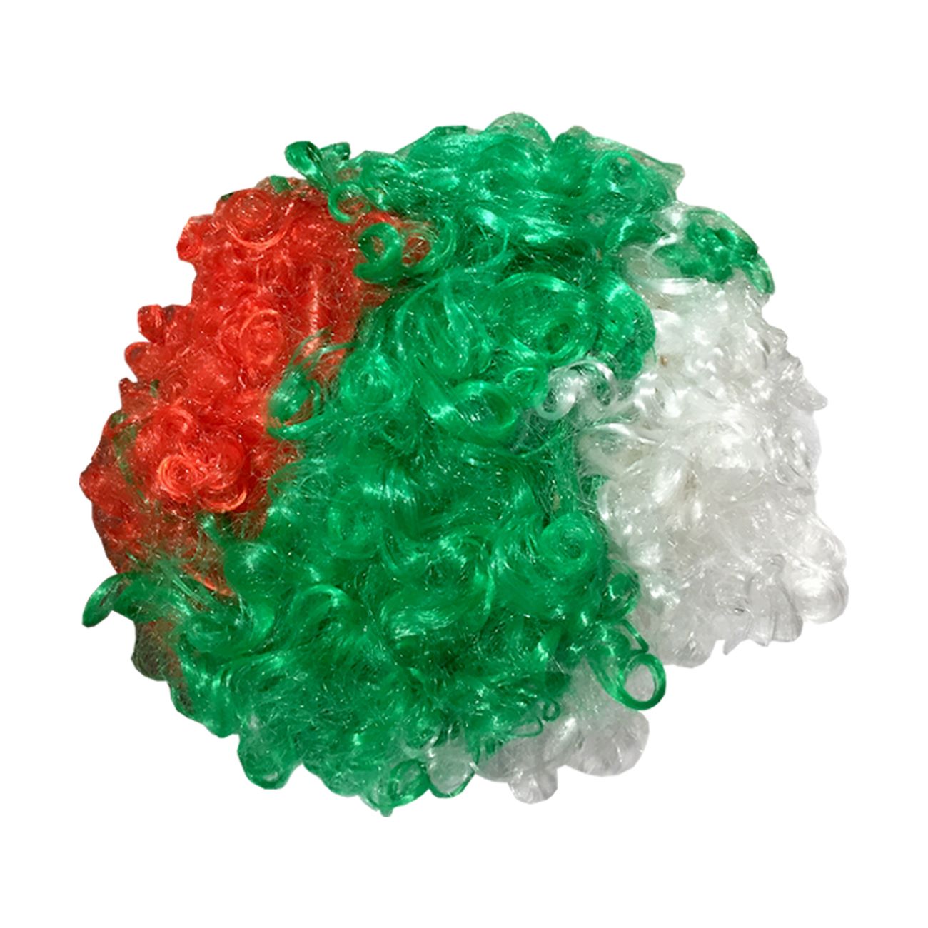 Iranian Fan Wig in the Colors of Iran’s Flag for the Soccer Team