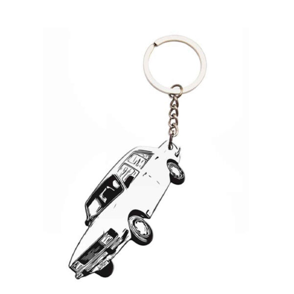 Keychain Car Model Perfect for Collector with Paykan Design in White