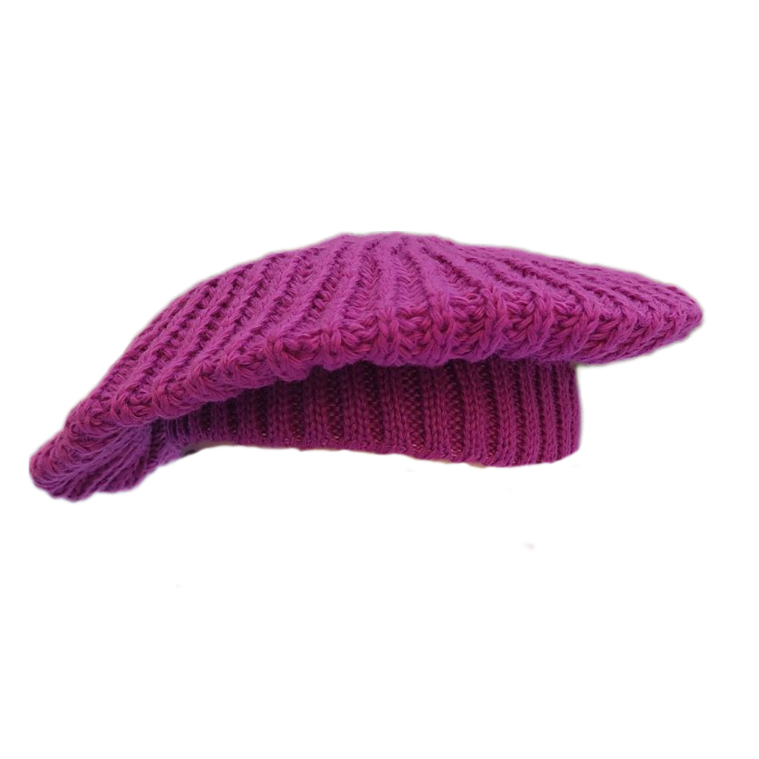 Knitted French Beret Hat – Soft & Comfortable Winter Accessory