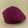 Knitted French Beret Hat – Soft & Stylish in Magenta for Women