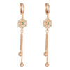 Lightweight Drop Earrings with Flower Design for Women