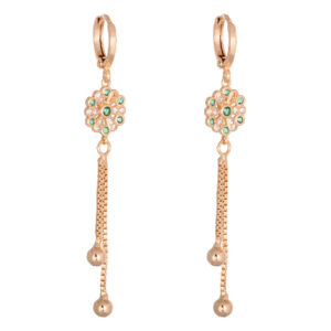Lightweight Drop Earrings with Flower Design for Women