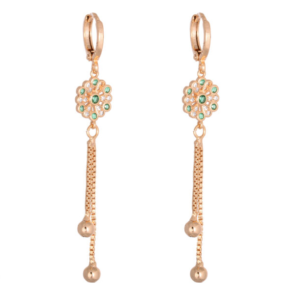 Lightweight Drop Earrings with Flower Design for Women