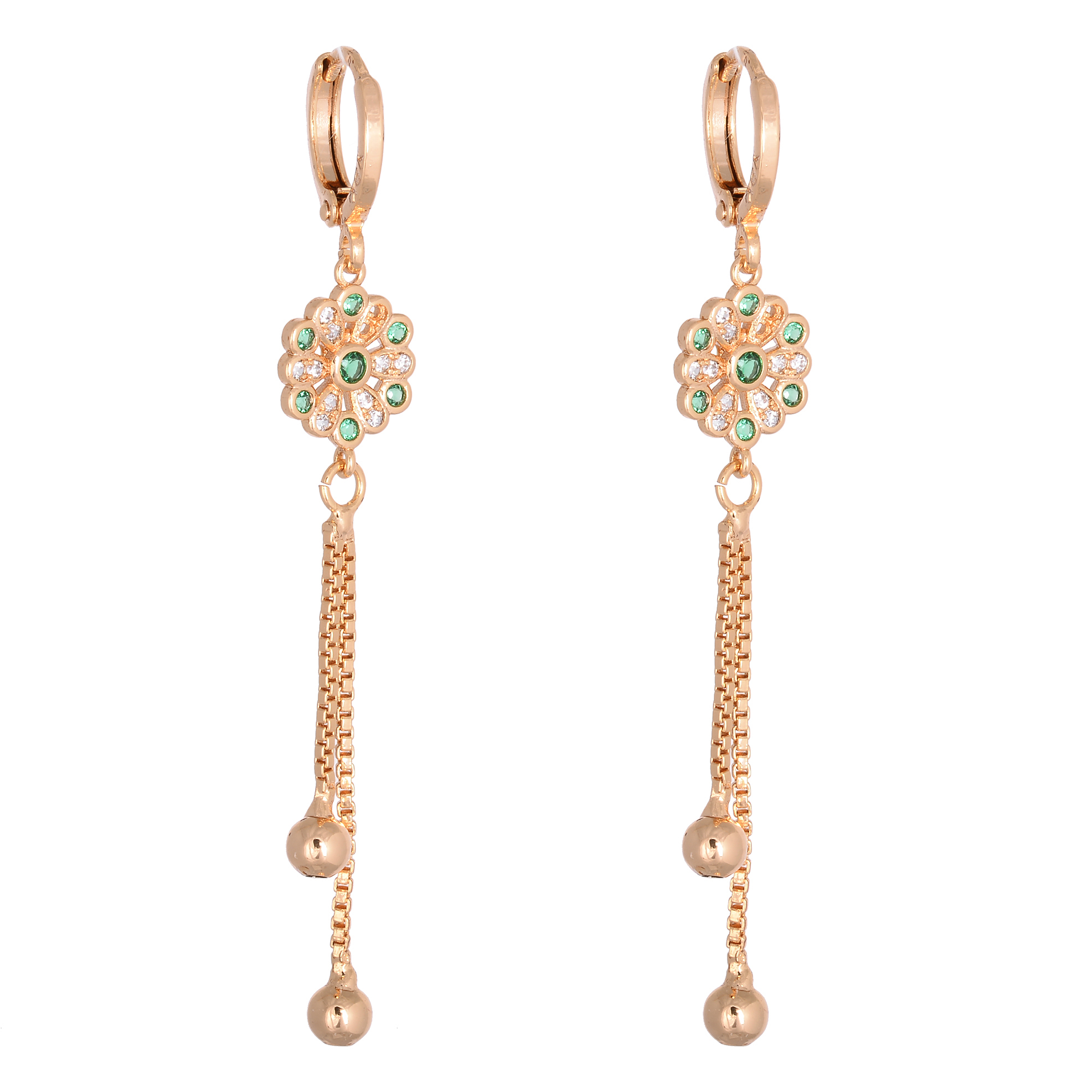 Lightweight Drop Earrings with Flower Design for Women