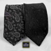 Men's Tie Set with Pocket Square, Cufflinks, and Tie Clip with Paisley Design