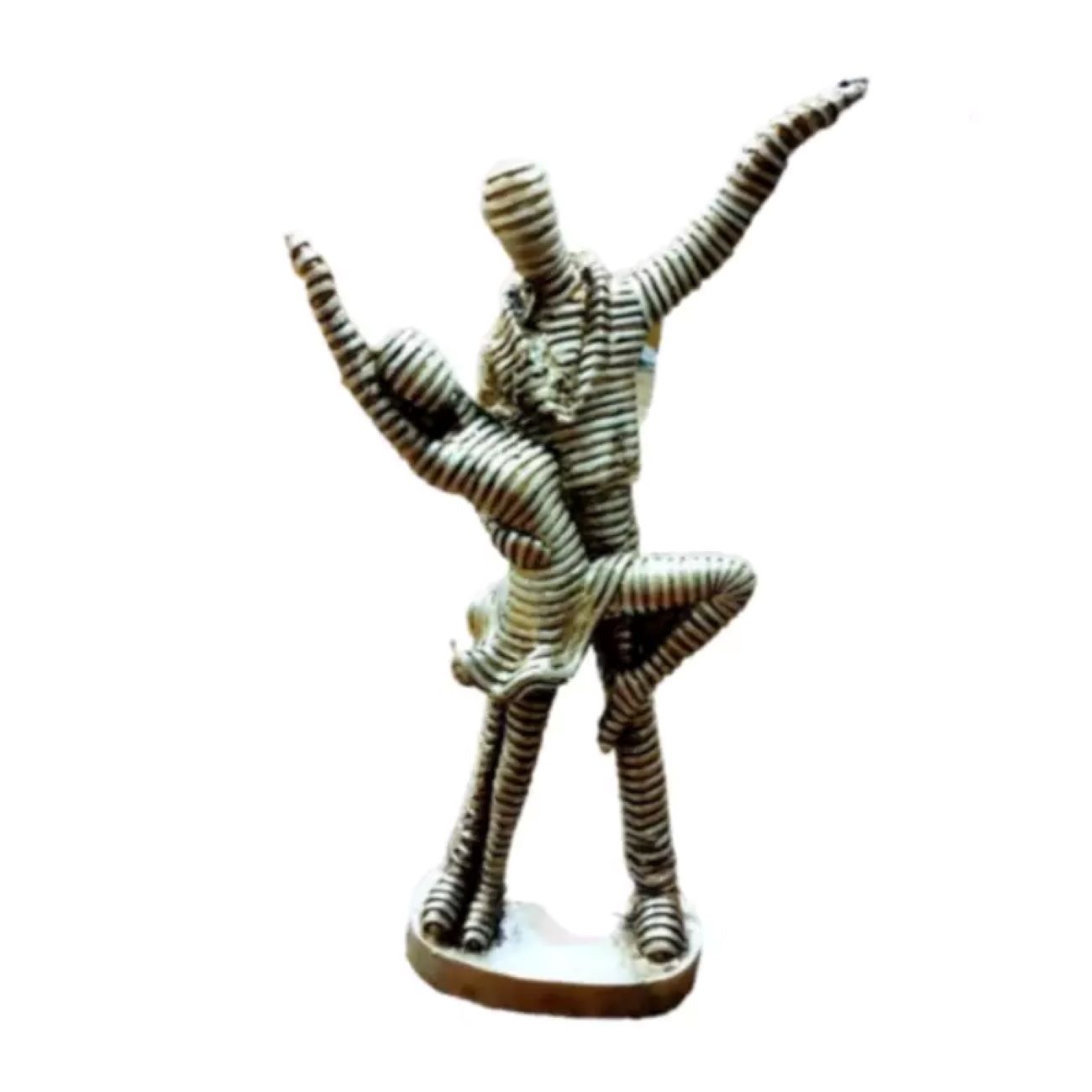 Mummy Dancer Sculpture in Gold & Silver Color – Exquisite Artistic Masterpiece for Home Decor