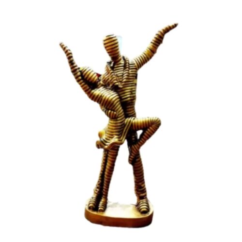 Mummy Dancer Sculpture in Gold & Silver Color – Exquisite Artistic Masterpiece for Home Decor