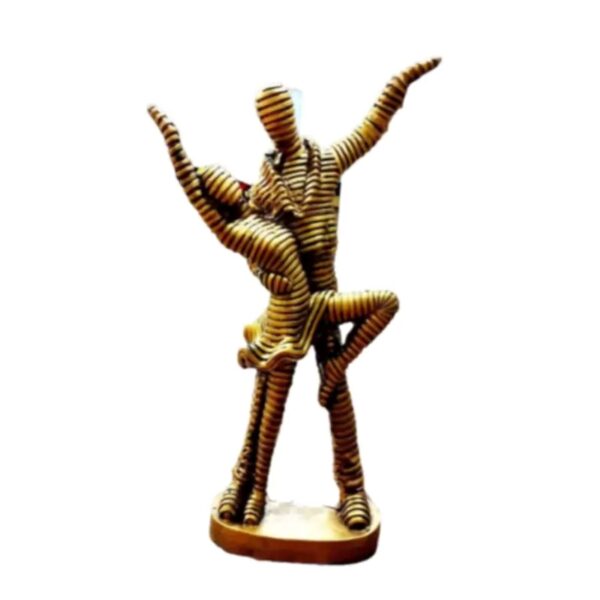 Mummy Dancer Sculpture in Gold & Silver Color - Exquisite Artistic Masterpiece for Home Decor