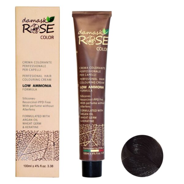 N3 – Dark Brown Shade Damask Rose Hair Color 100ml Long-Lasting with Nourishing Care