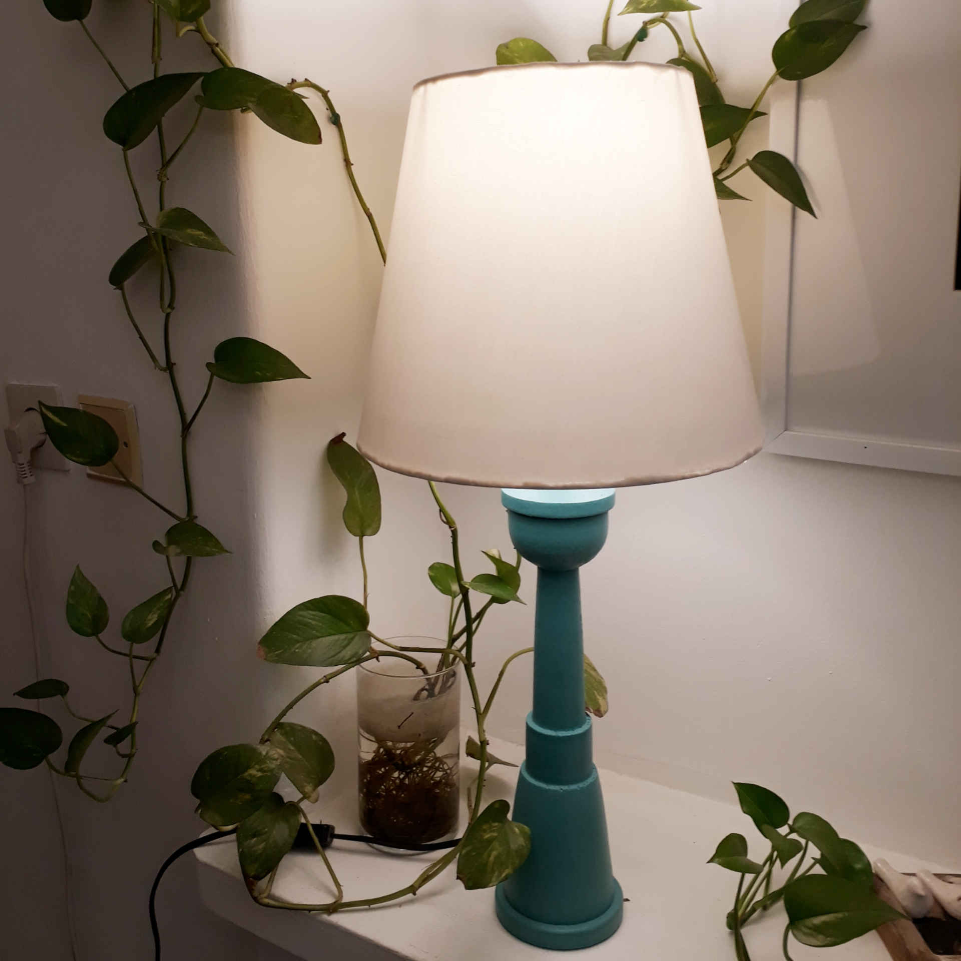 Accent Night Light Table Lamp , Beige Night Lighting for Bedroom Reading & etc