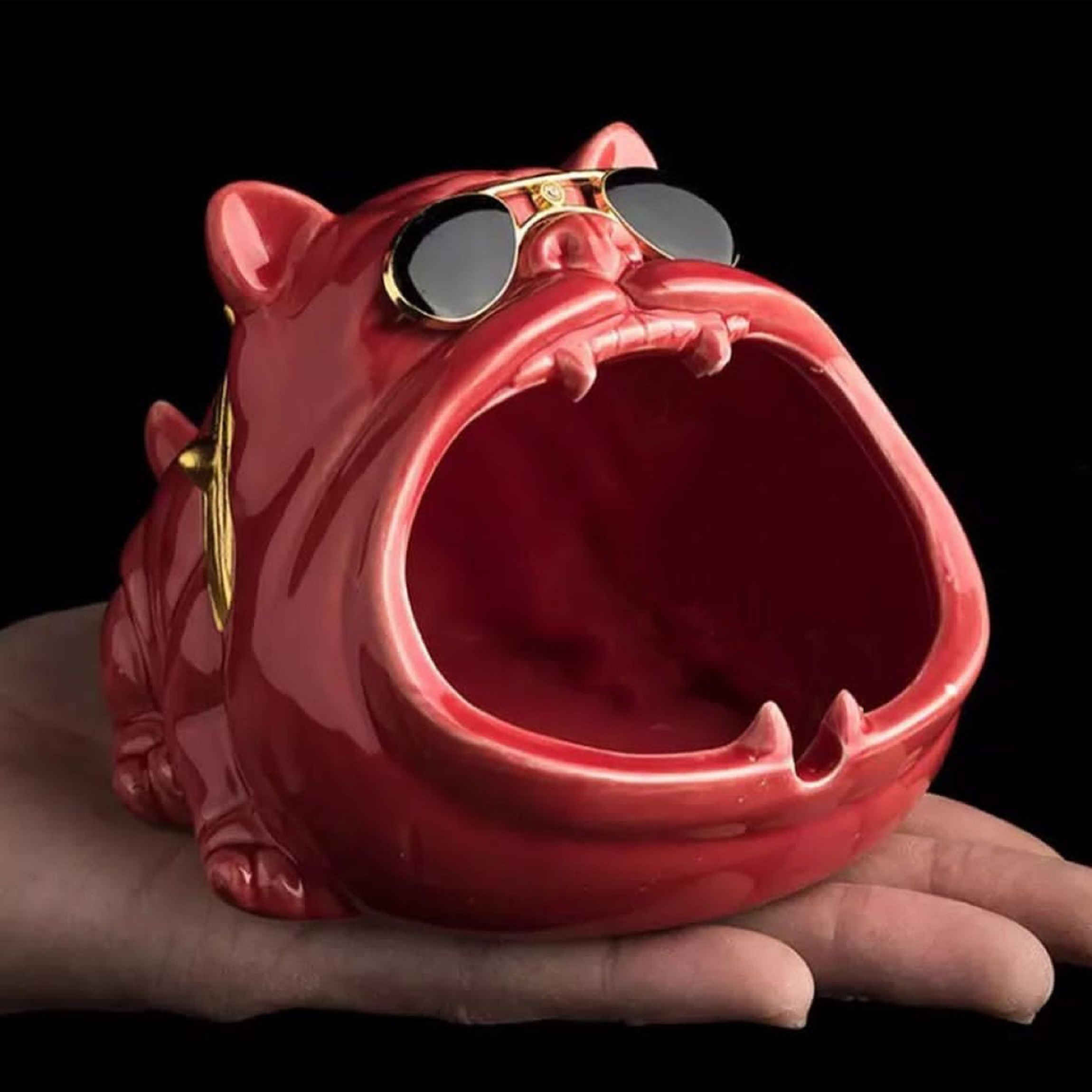 Novelty Ashtray –  Perfect Gifts for Smoker with Open-Mouth Dog Design