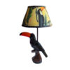 Novelty Table Lamp – Handmade Tucan Design with Fabric Shade for a Cozy Ambience