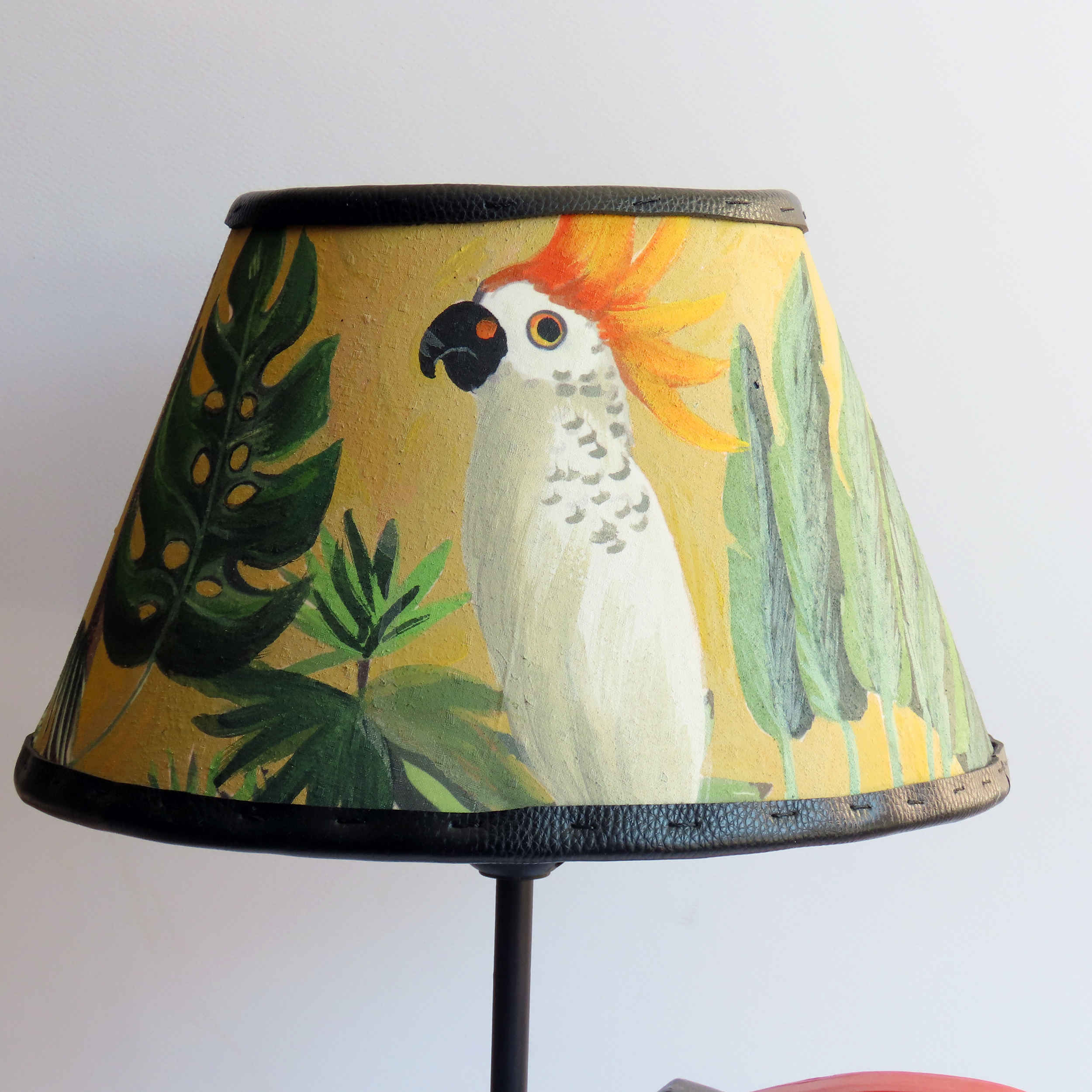 Novelty Table Lamp – Handmade Tucan Design with Fabric Shade for a Cozy Ambience