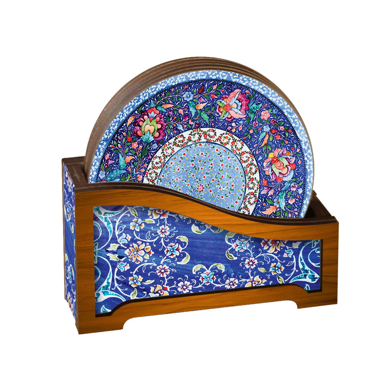 Persian-Inspired Wooden Coaster for a Unique Touch (Pack of 6)