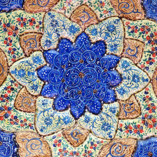 Persian Minakari Decorative Copper Wall Plate – A Hand-Painted Masterpiece
