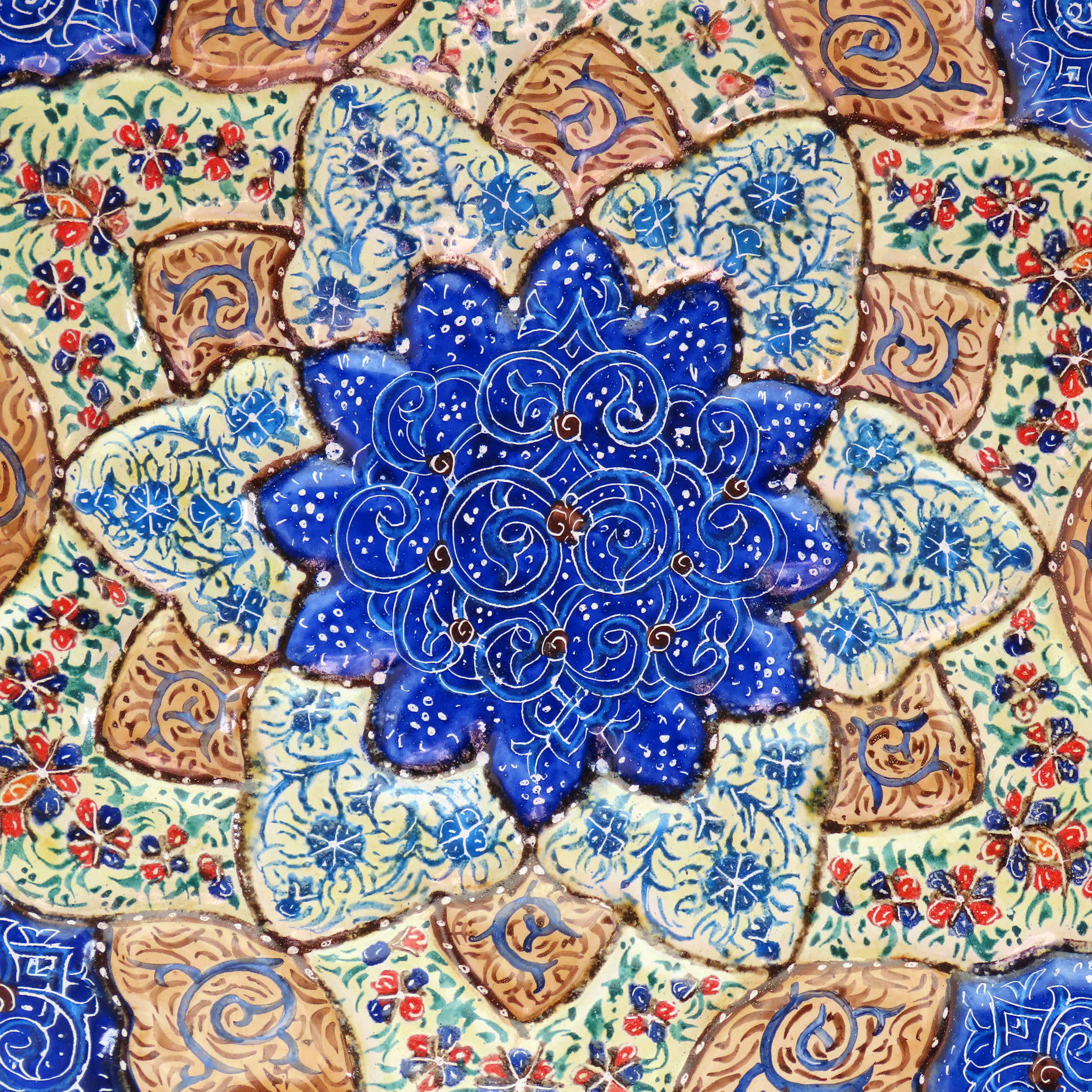 Persian Minakari Decorative Copper Wall Plate – A Hand-Painted Masterpiece