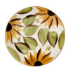 Ceramic Dinnerware Plate - Sunflower Pattern,  Microwave & Dishwasher Safe