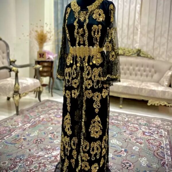 Radiant Kurdish Dress with Jewelry Embroidery –  Timeless Blend of Tradition and Glamour