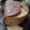 Real Leather Shoulder Bag – Handcrafted Walnut Wood Body with Stylish Design