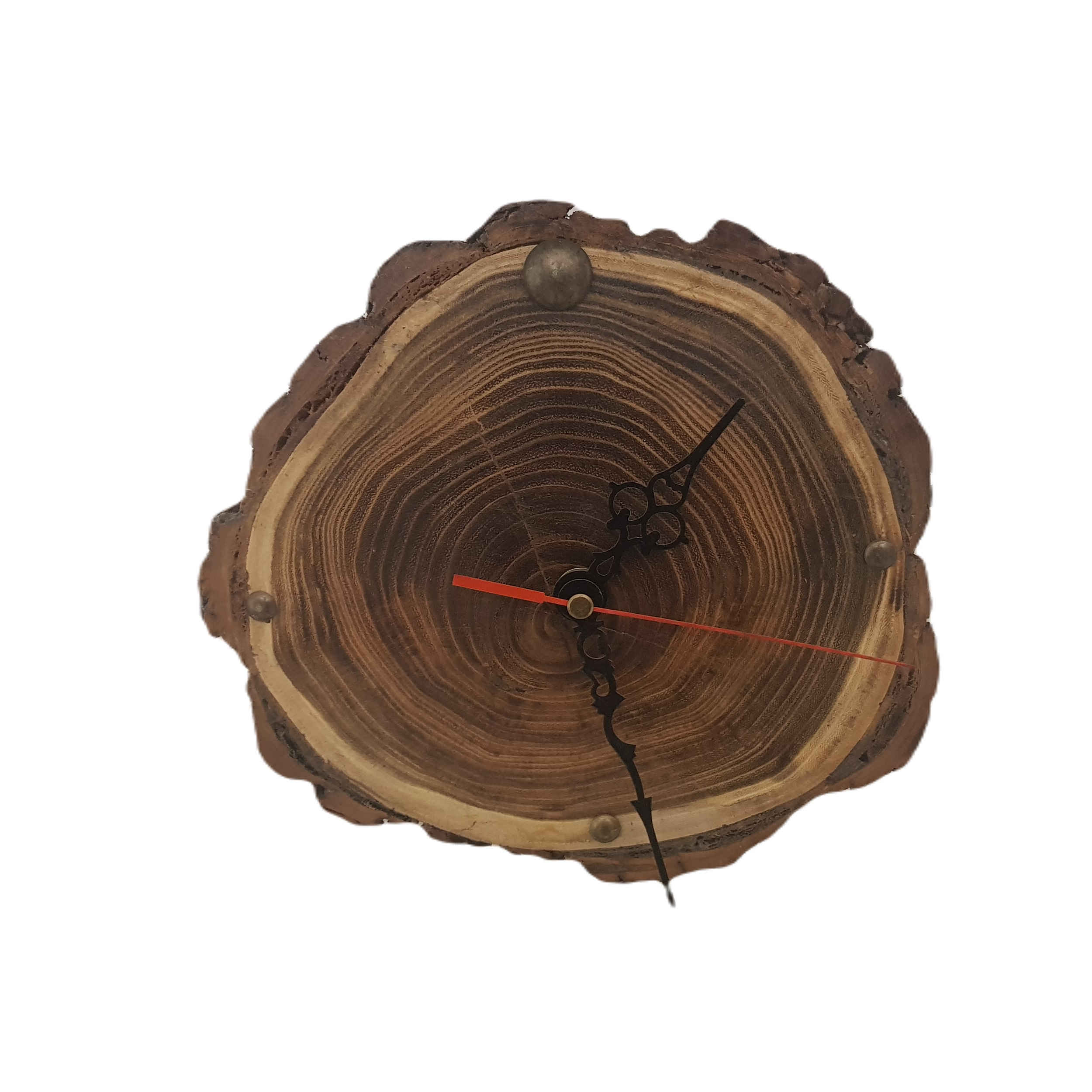 Rustic Wooden Analog Wall Clock – Handcrafted Home Décor - ShopiPersia