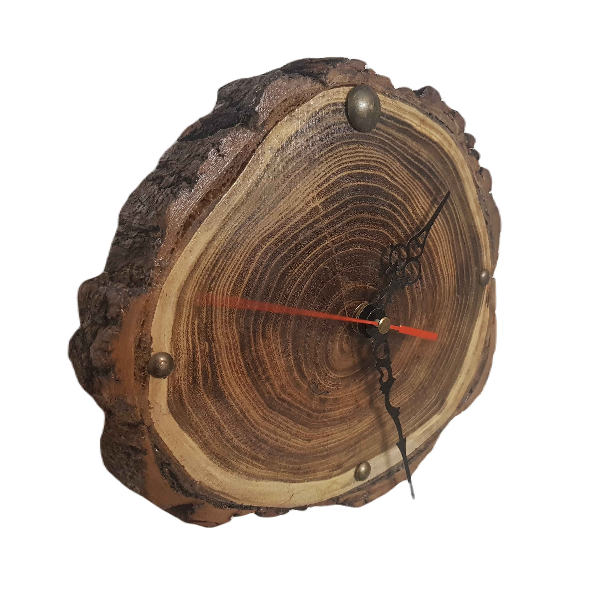Rustic Wooden Analog Wall Clock – Handcrafted Home Décor