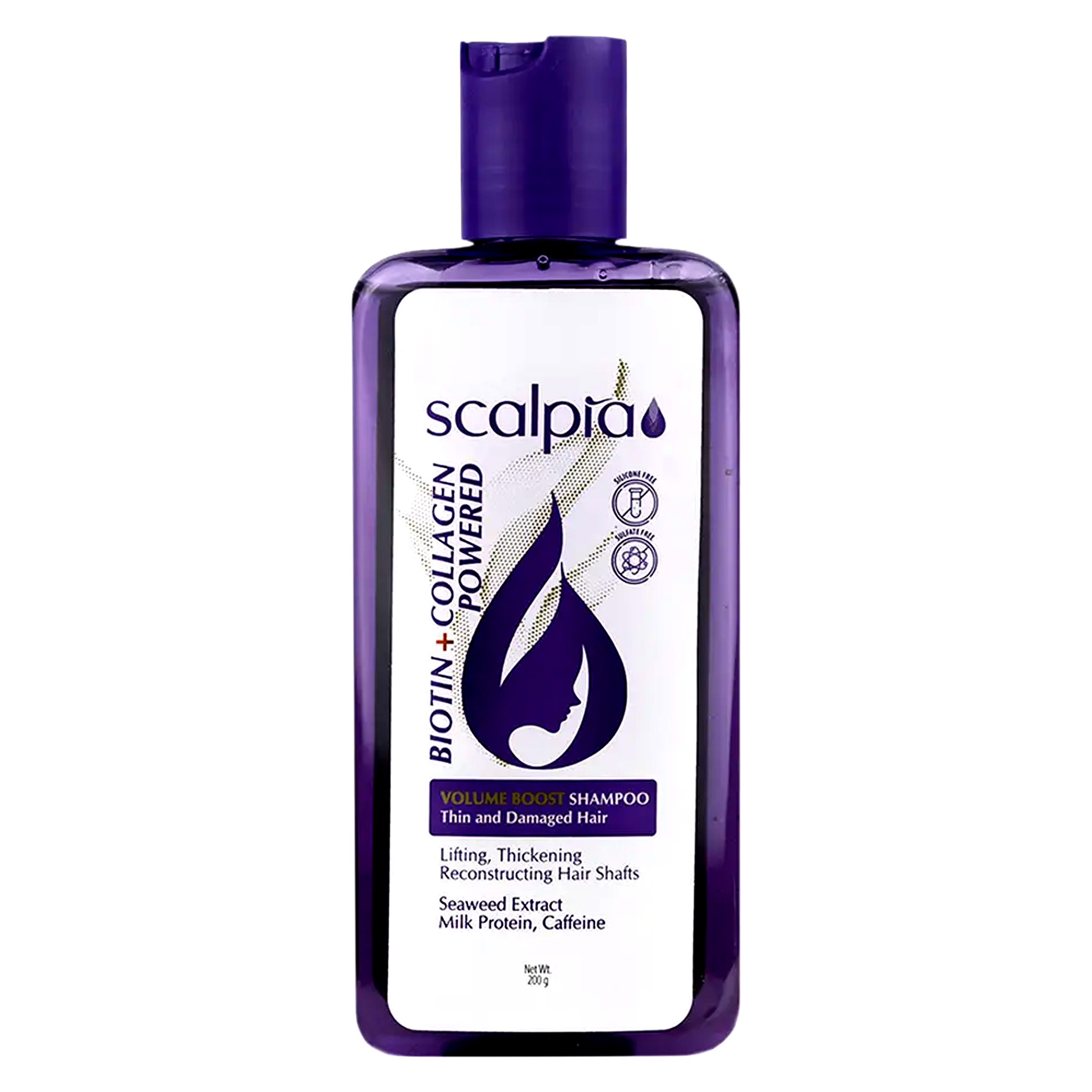Scalpia Volumizing Shampoo with Biotin & Collagen for Thin and Damaged Hair ( Pack of 2)